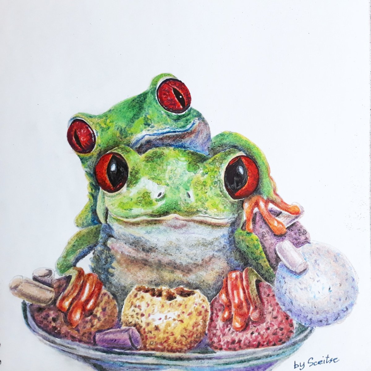 Жабки милые для рисования