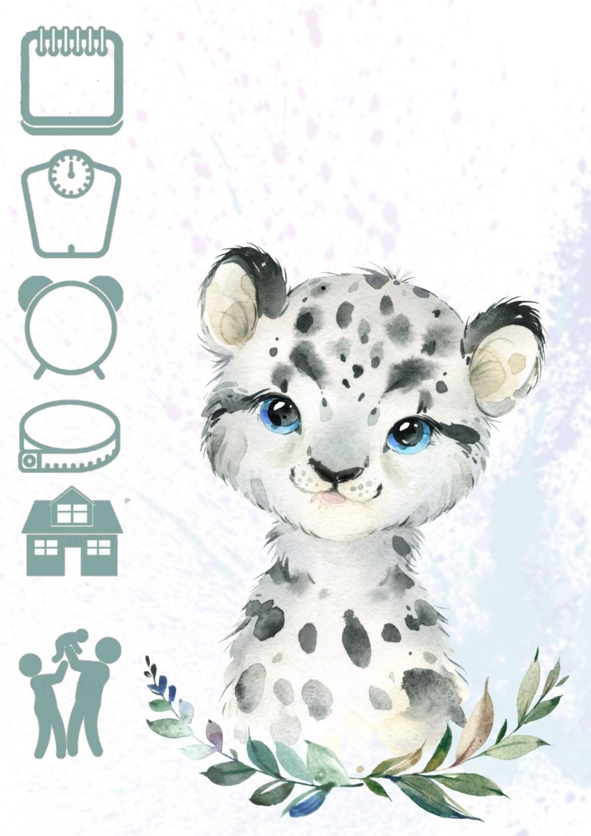 Снежный Барс аппликация для детей