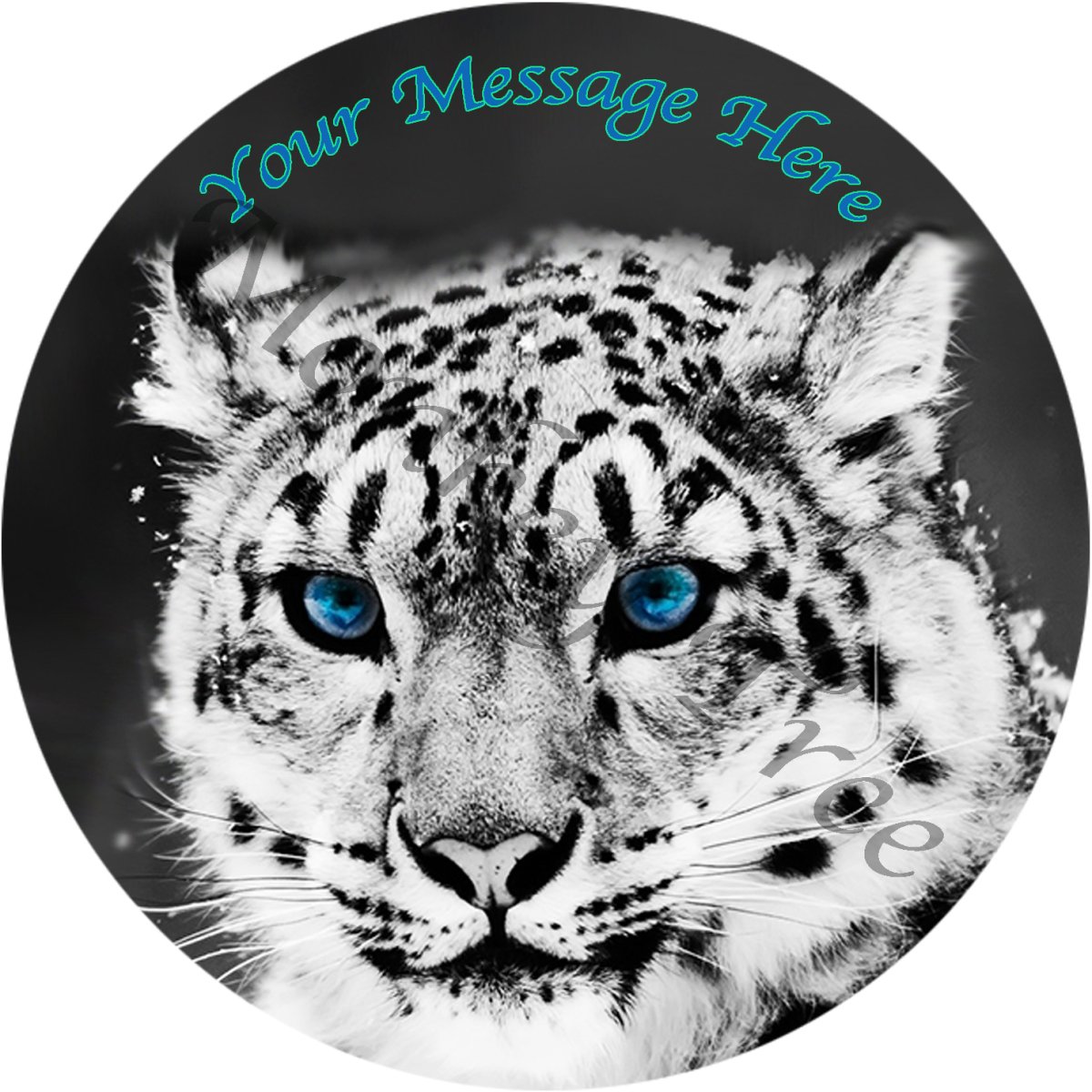 Снежный Барс на белом фоне