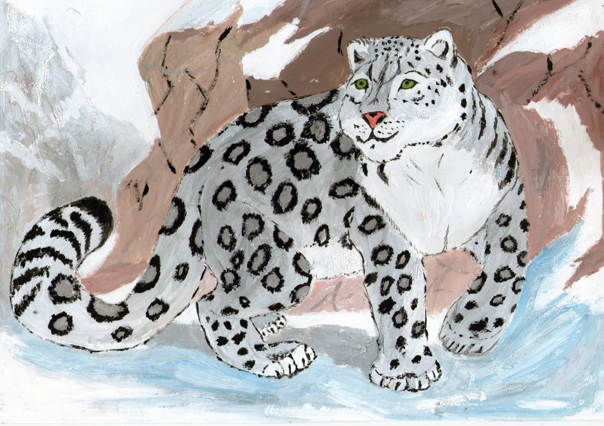 Снежный Барс арт необычный