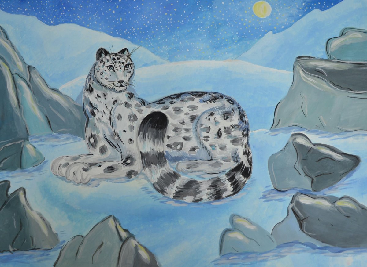 Эвенки живопись снежный Барс