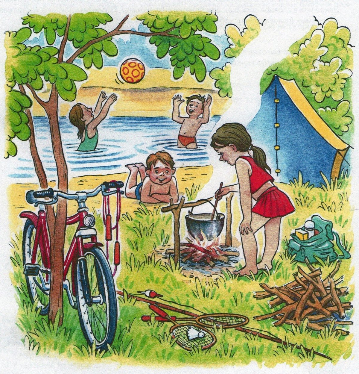 Сюжетная картина лето