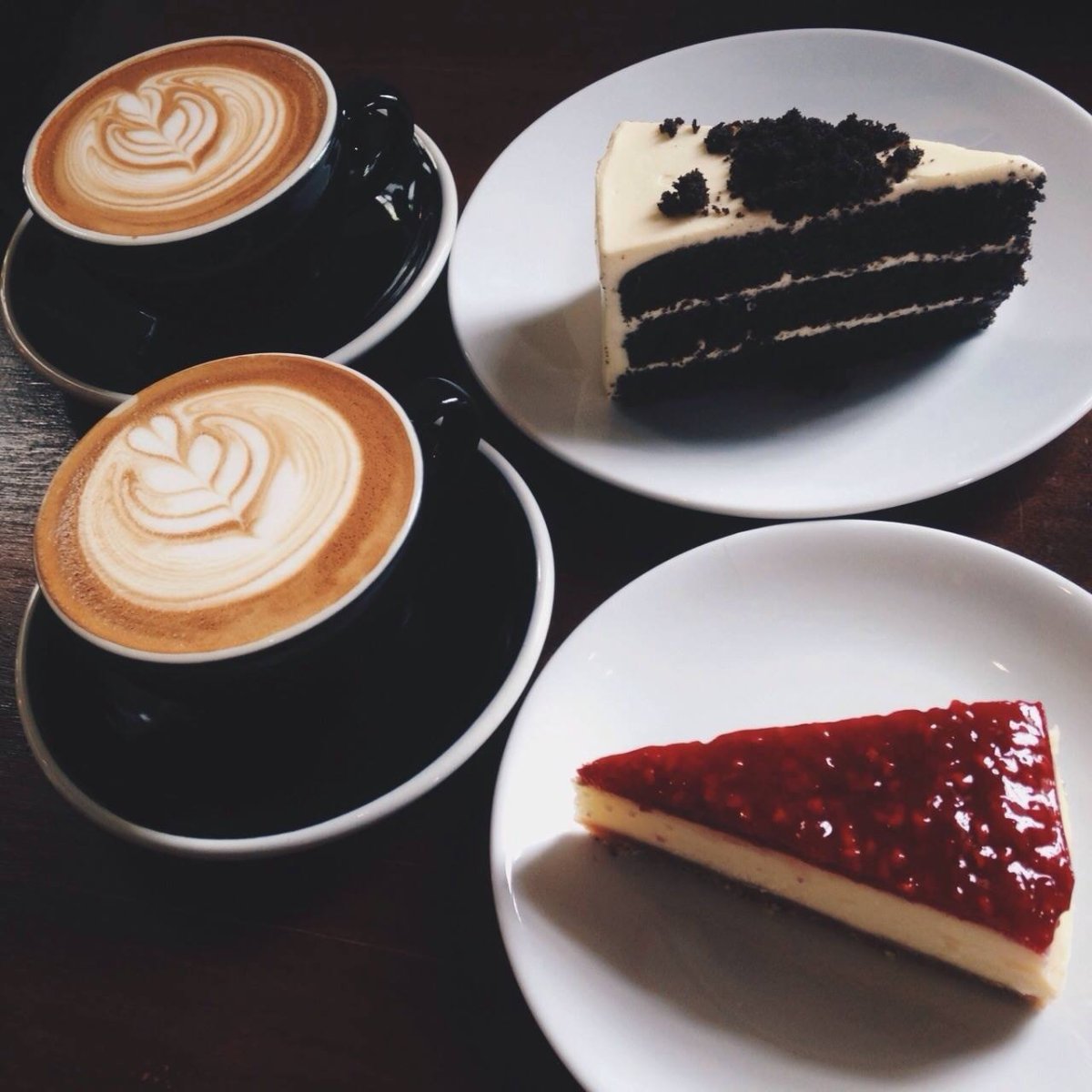 Кофе и пирожное