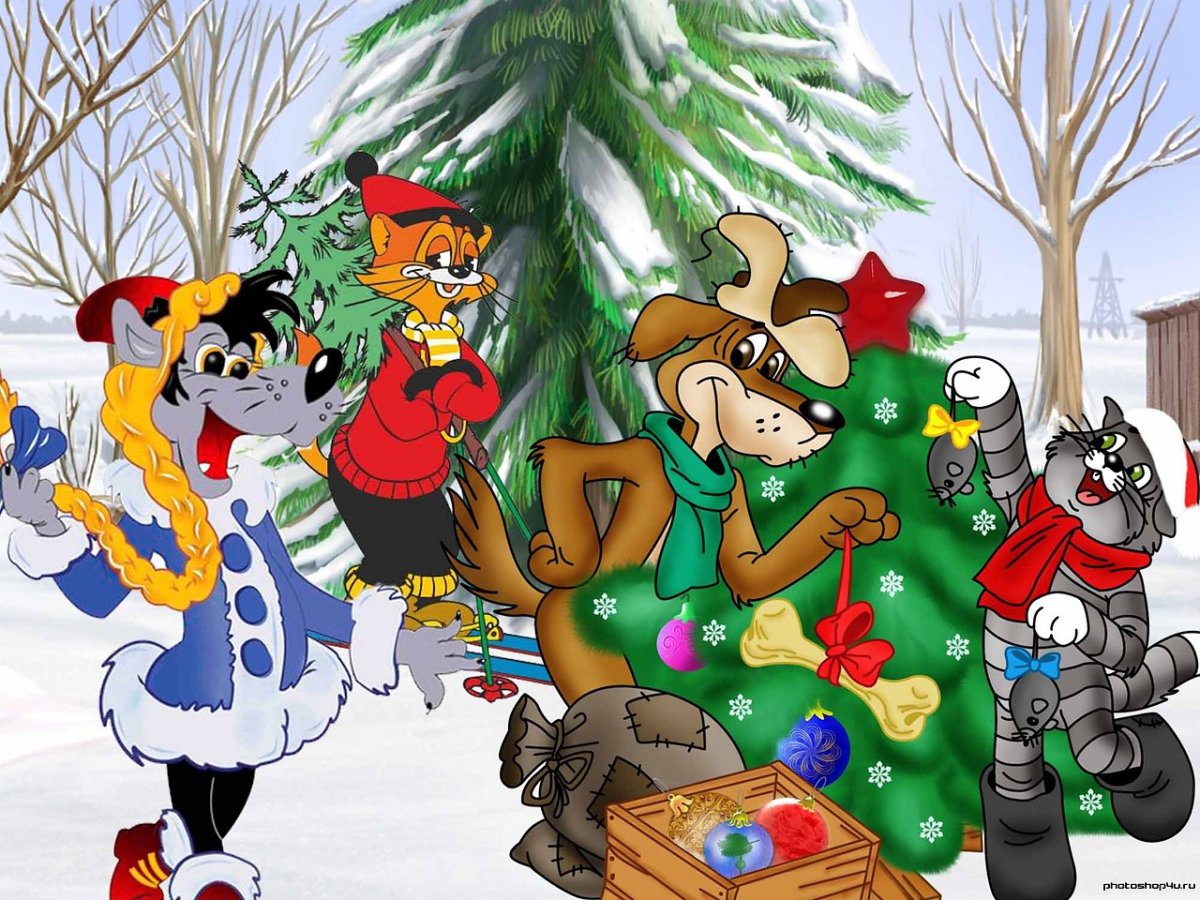 Новый год в Простоквашино мультфильм