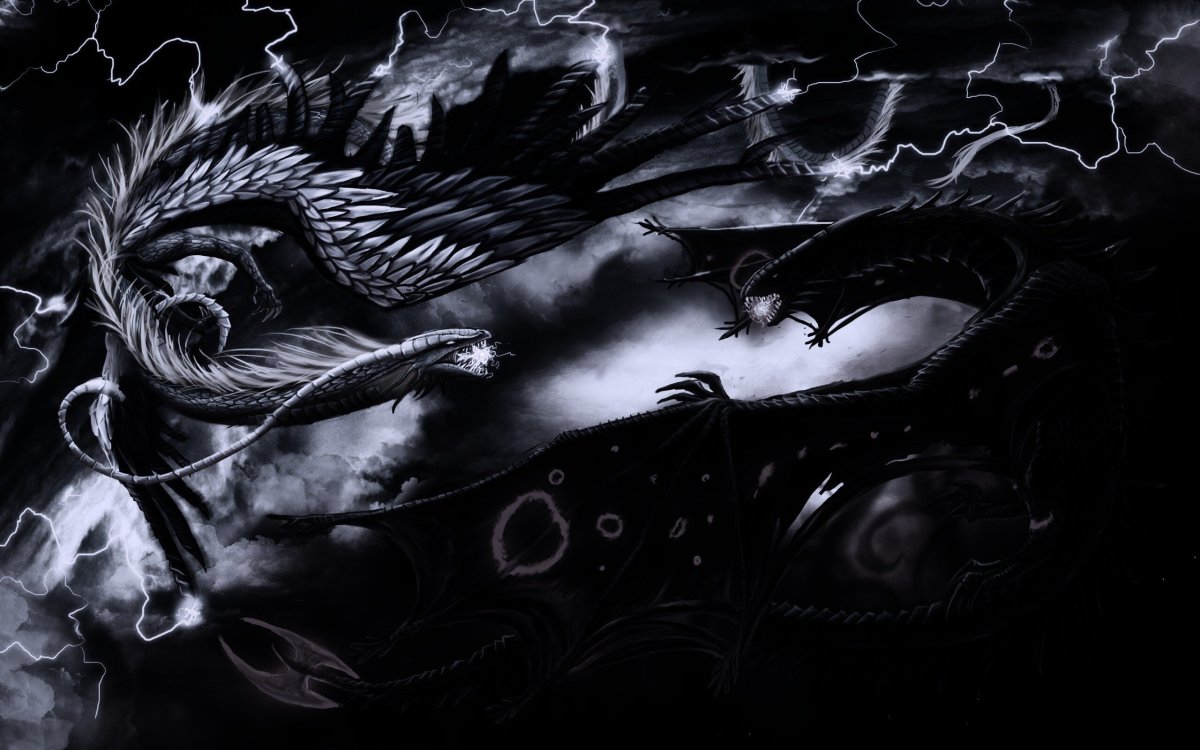 Ава неоновая дракон