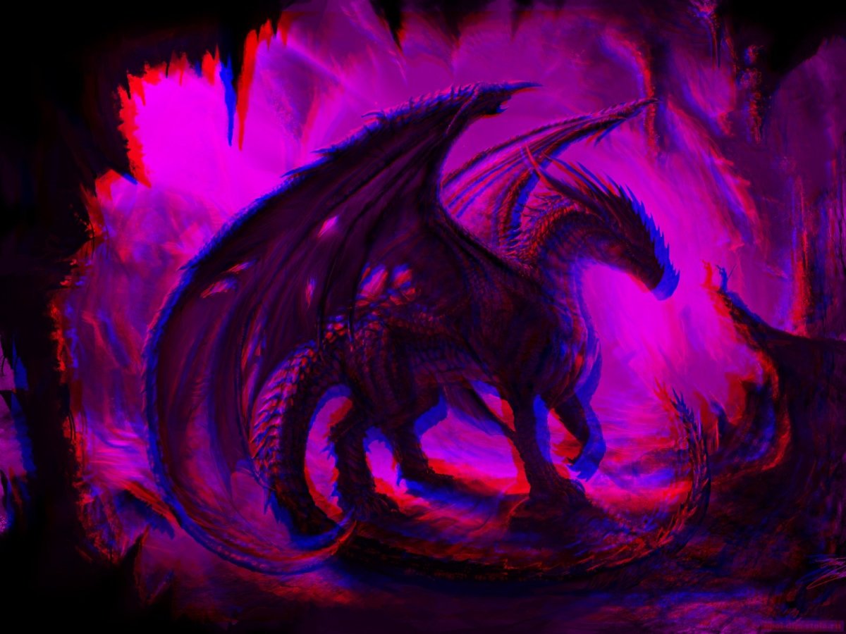 Белый дракон на черном фоне