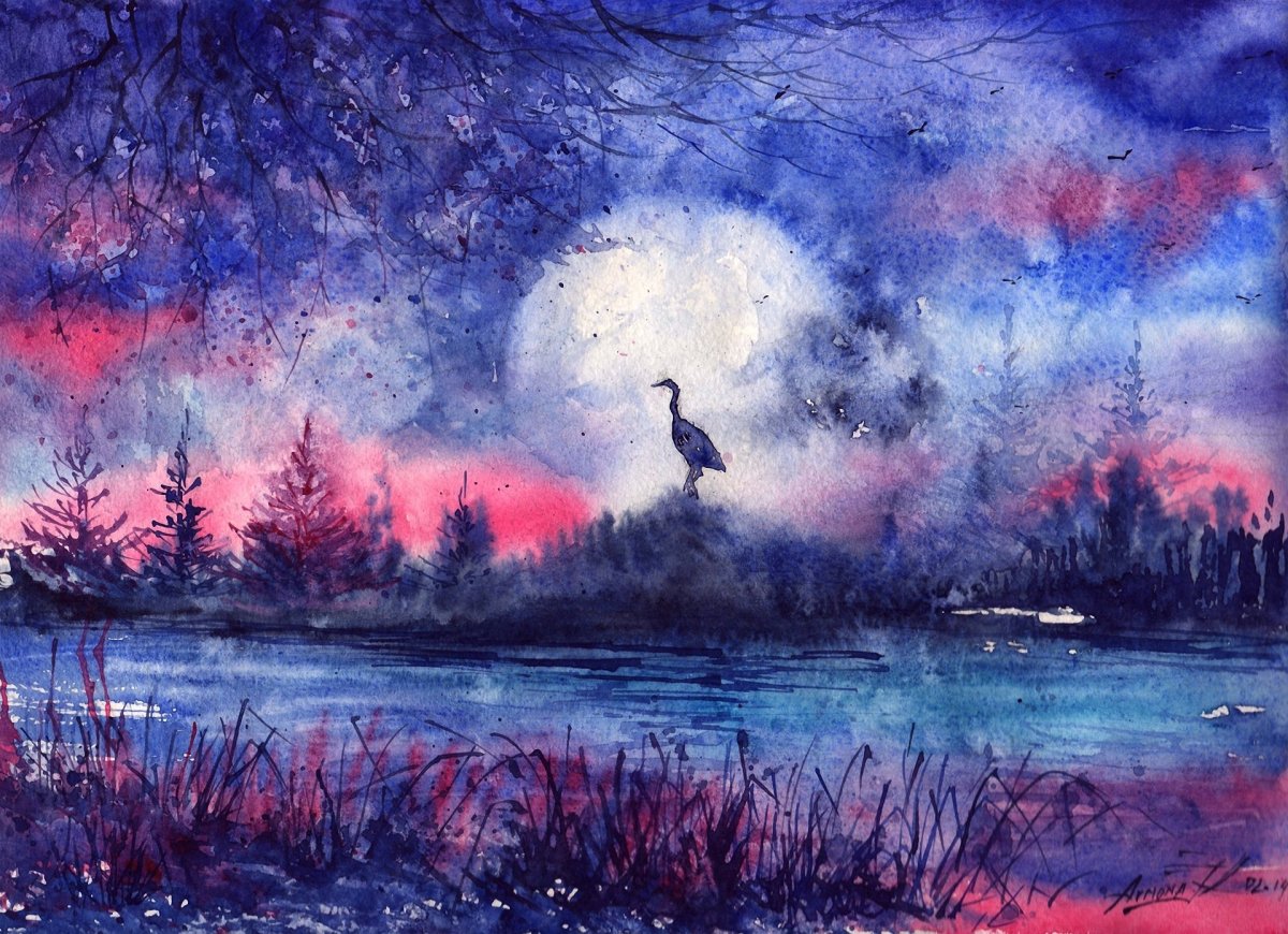 Рисунки акварелью лёгкие