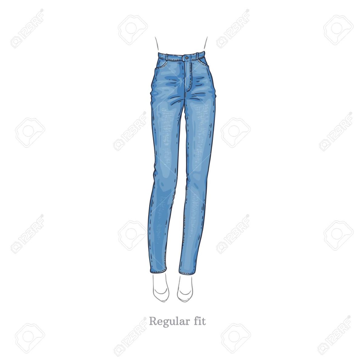 Джинсы в мультяшном стиле