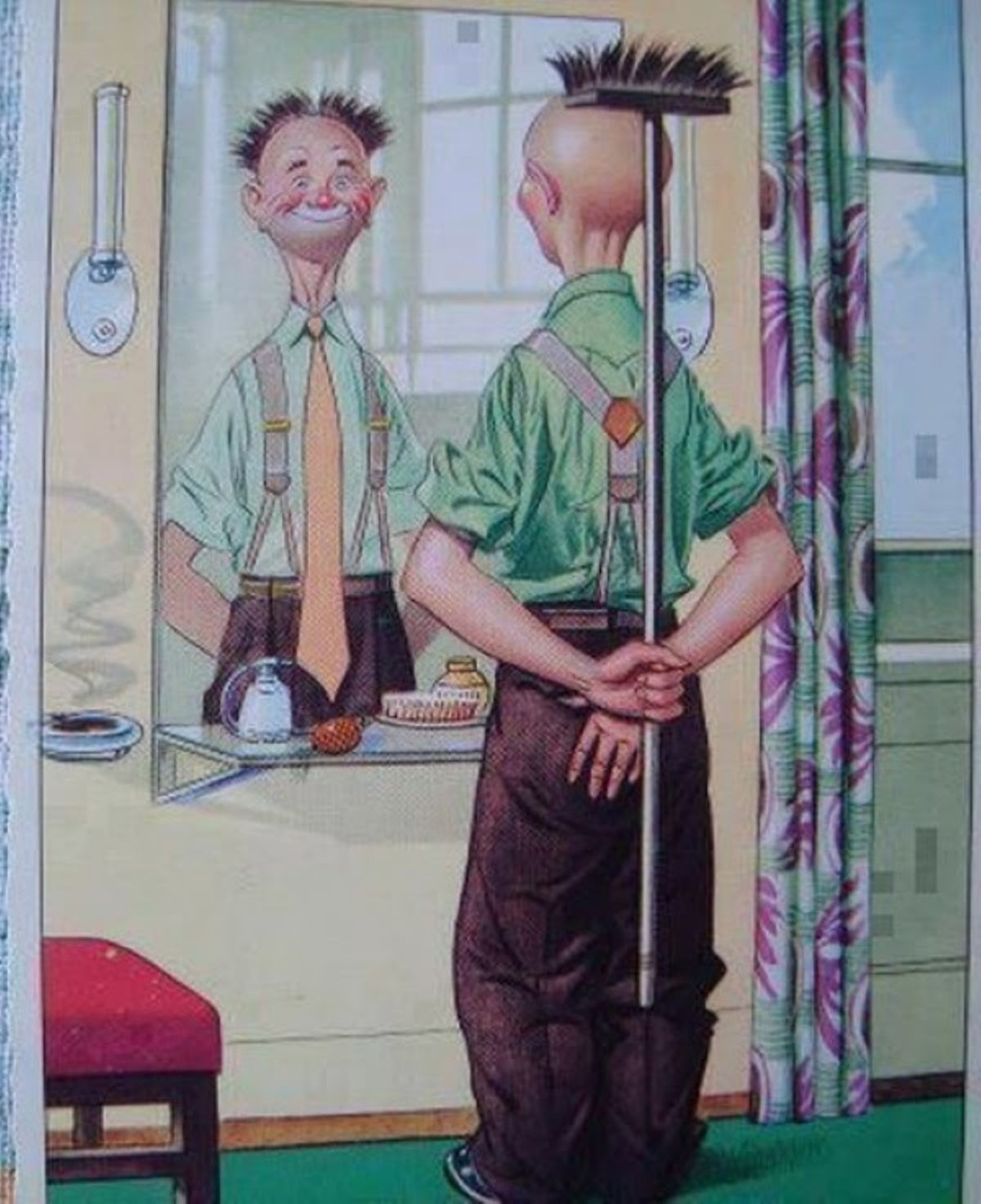 Лысый карикатура