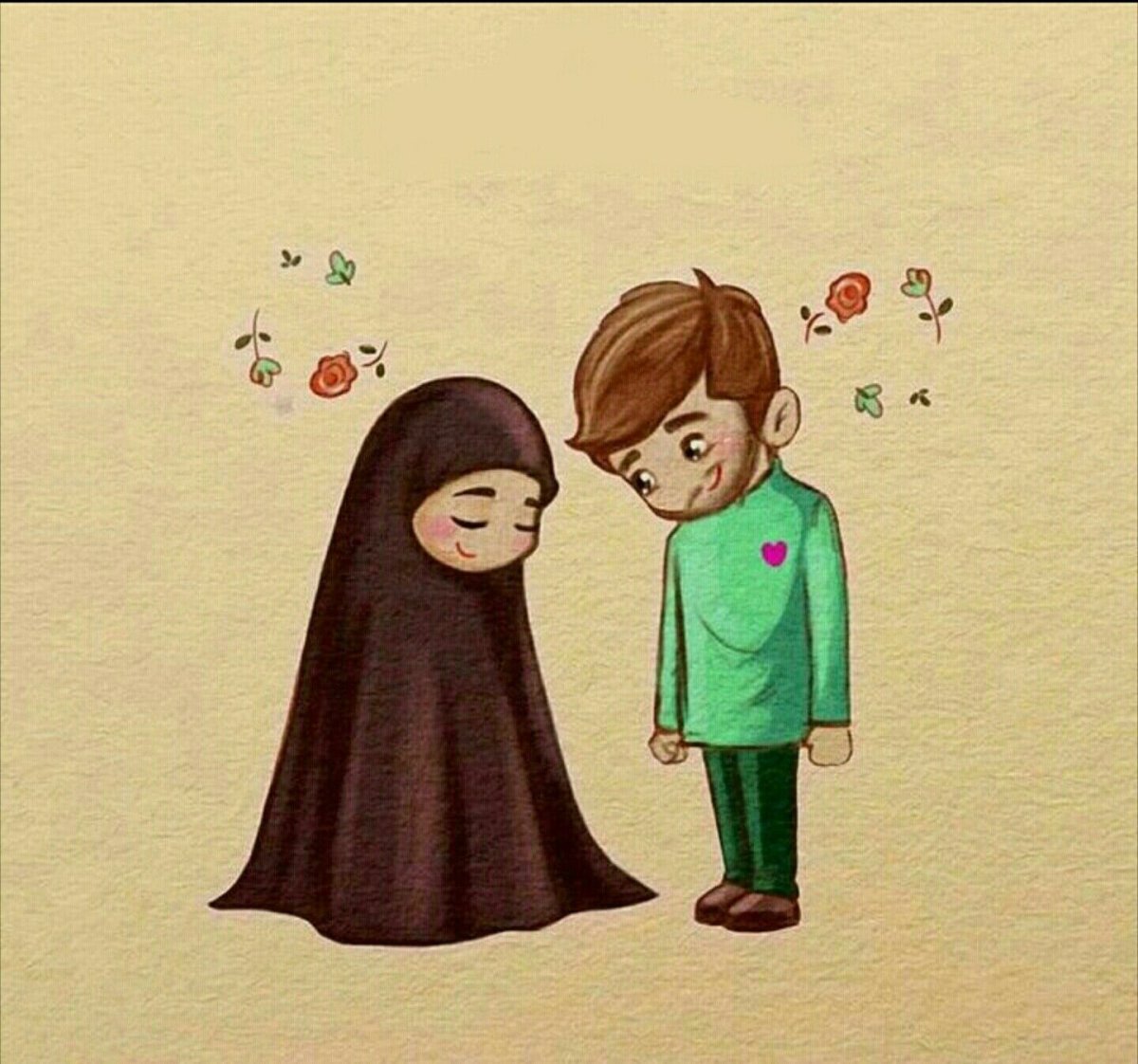Рисунок мусульманской парочки