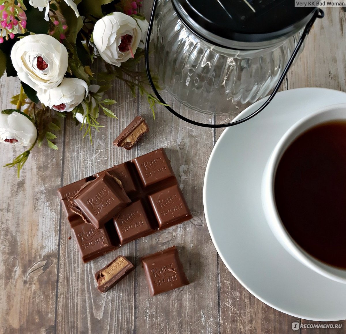 Чай с шоколадками вкусными