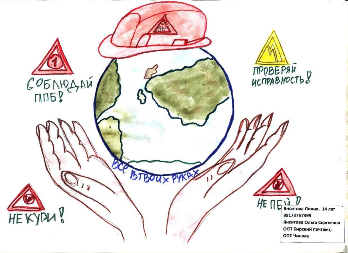 Рисунки по охране труда глазами детей