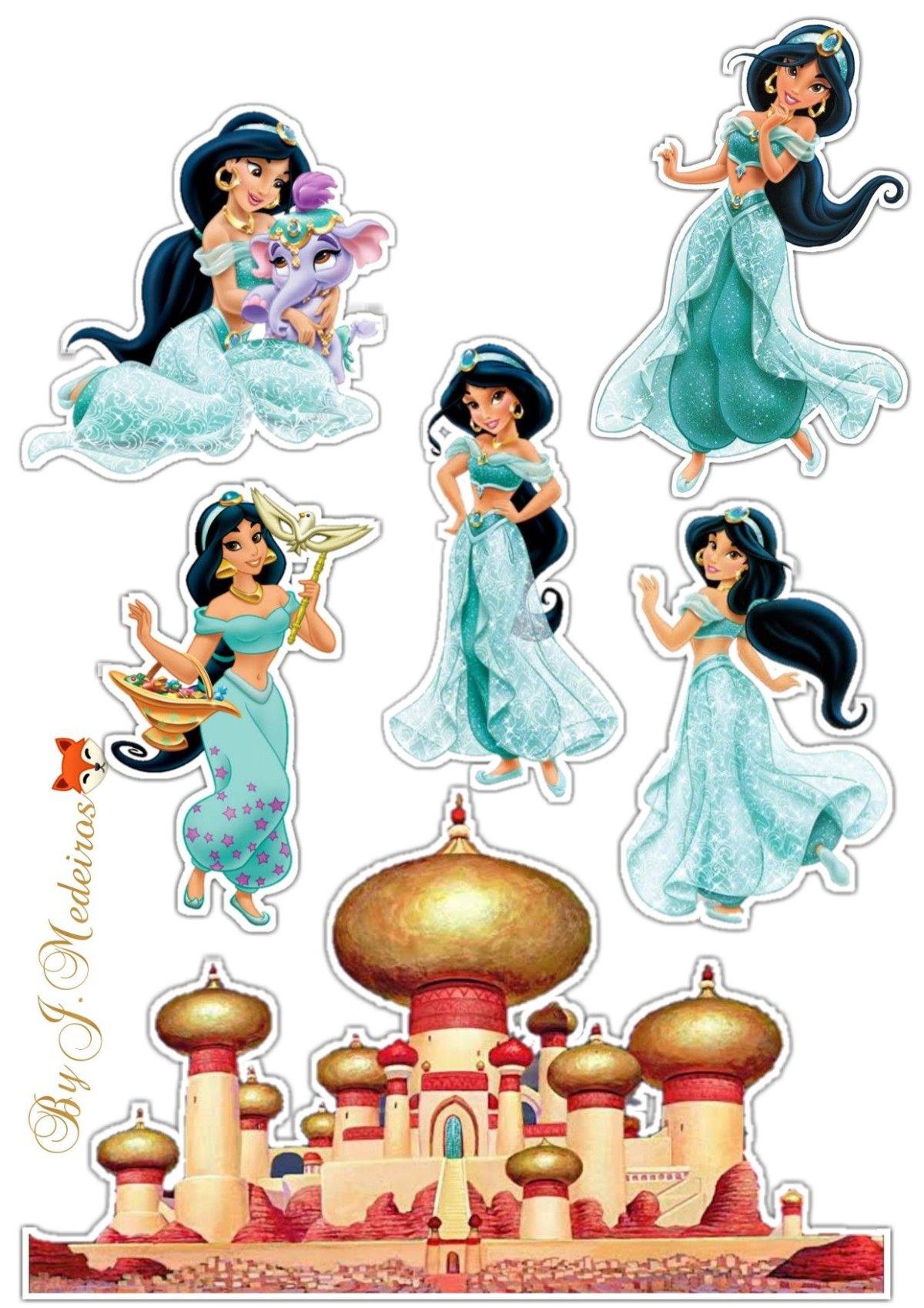 Торт принцесса Жасмин и алладин