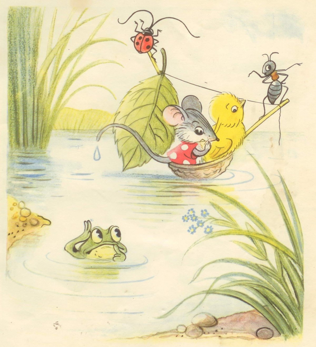 Сутеев иллюстрации мышка на лодочке