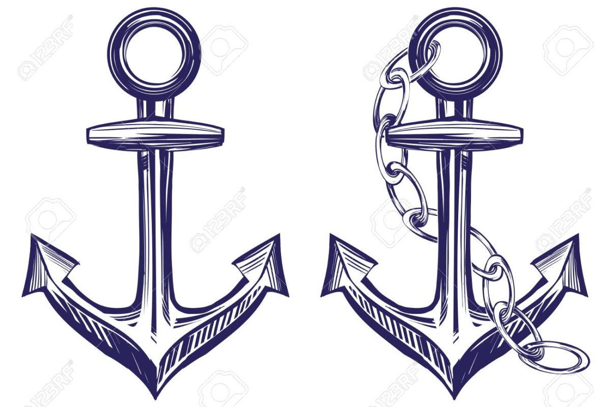 Якорь с разорванной цепью