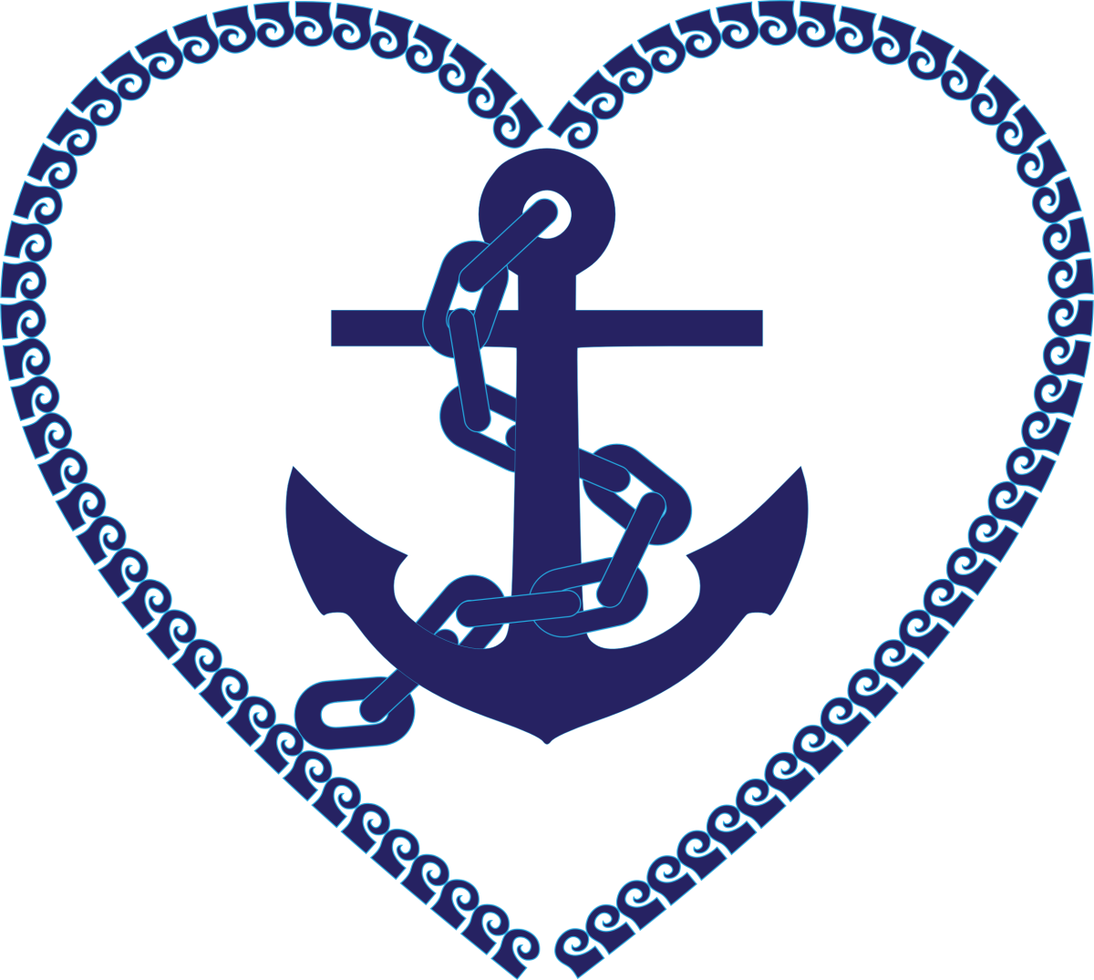 Значок морской якорь