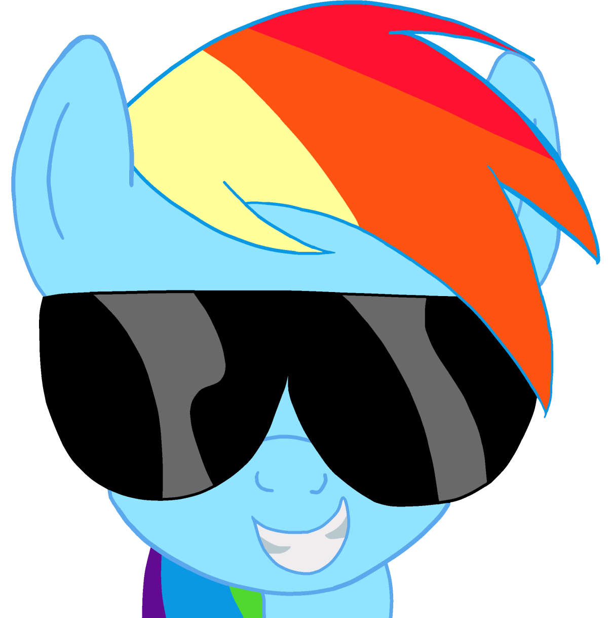 Рейнбоу Дэш в чёрных очках