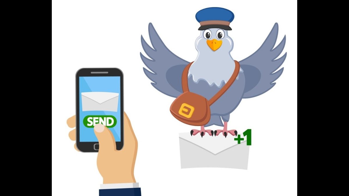 Почтовый голубь мультяшный