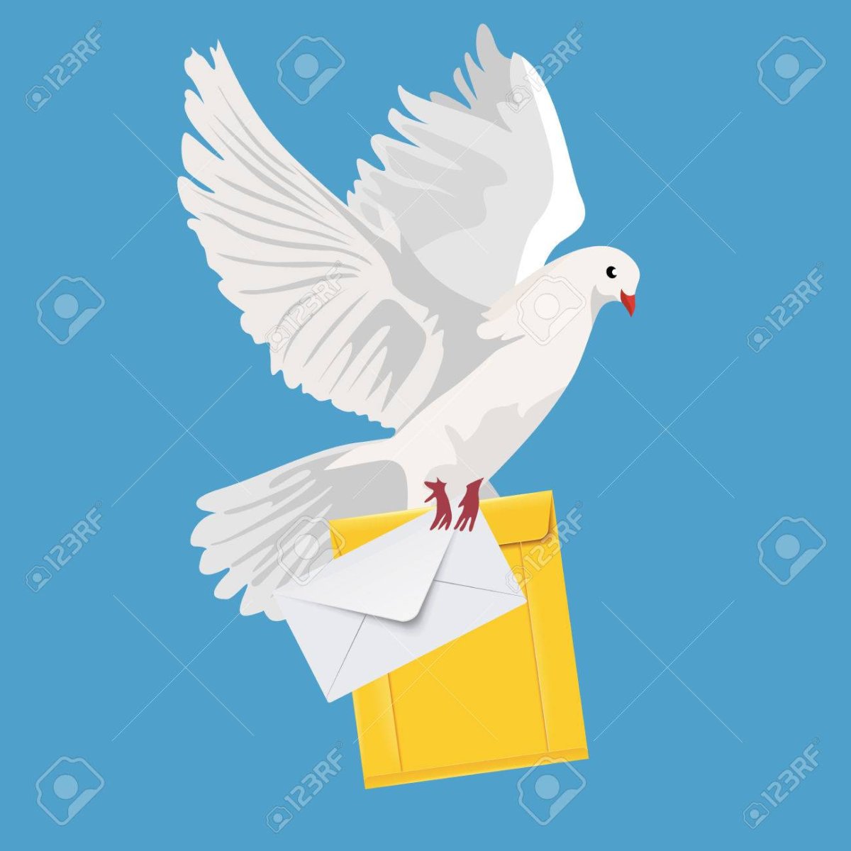 Стикеры почтовый голубь