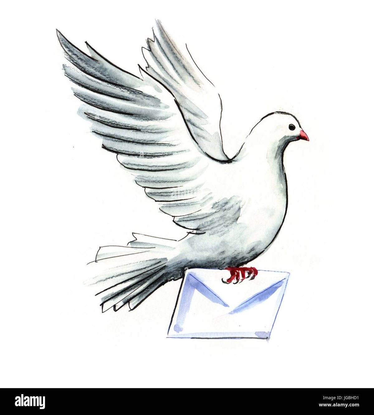 Голубь с письмом в клюве