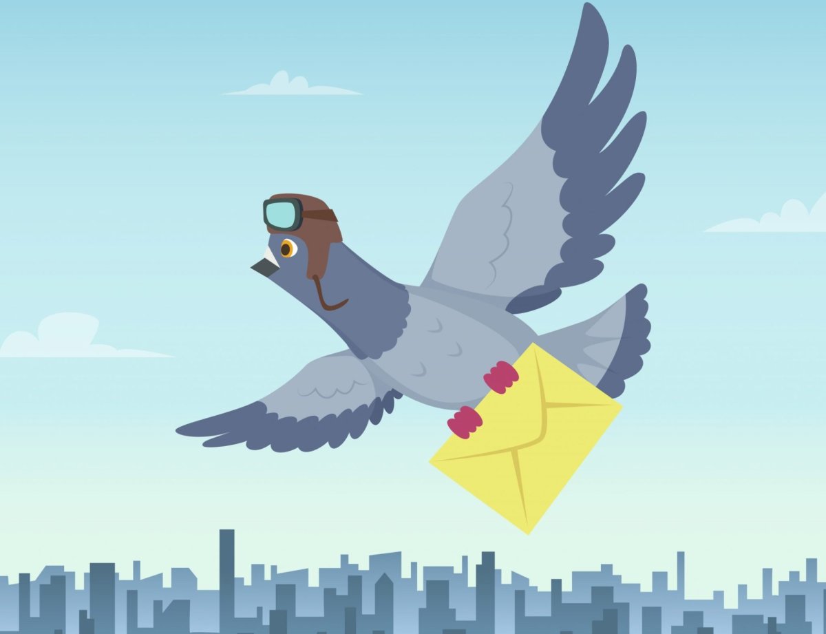 Почтовый голубь вектор