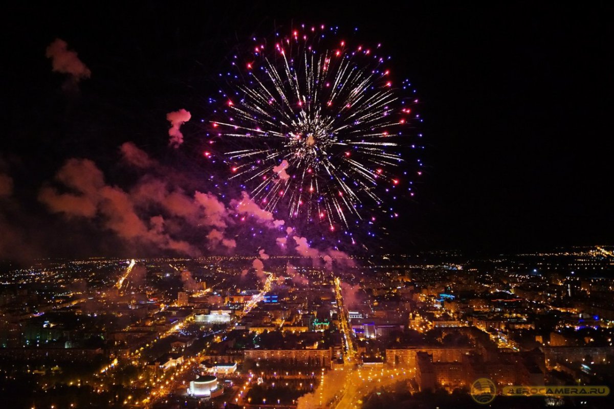 Ночной Белгород салют