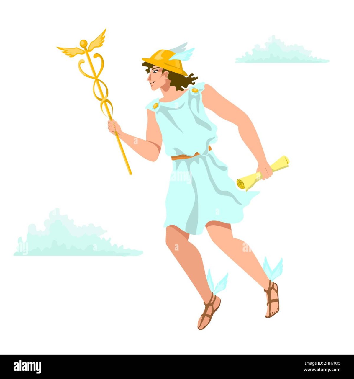 Бог Меркурий Гермес вектор