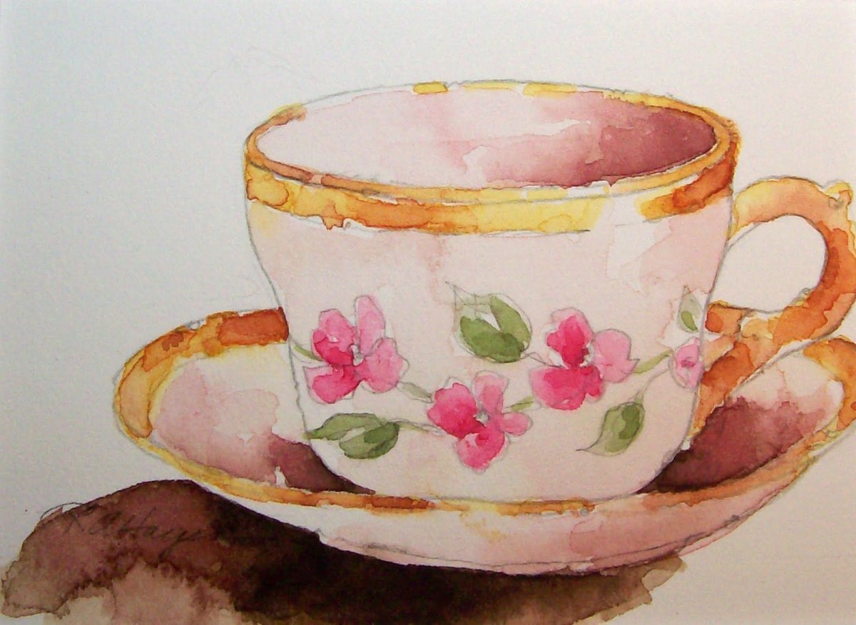 Кружки акварель