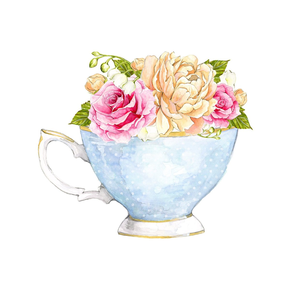 Чашка акварелью