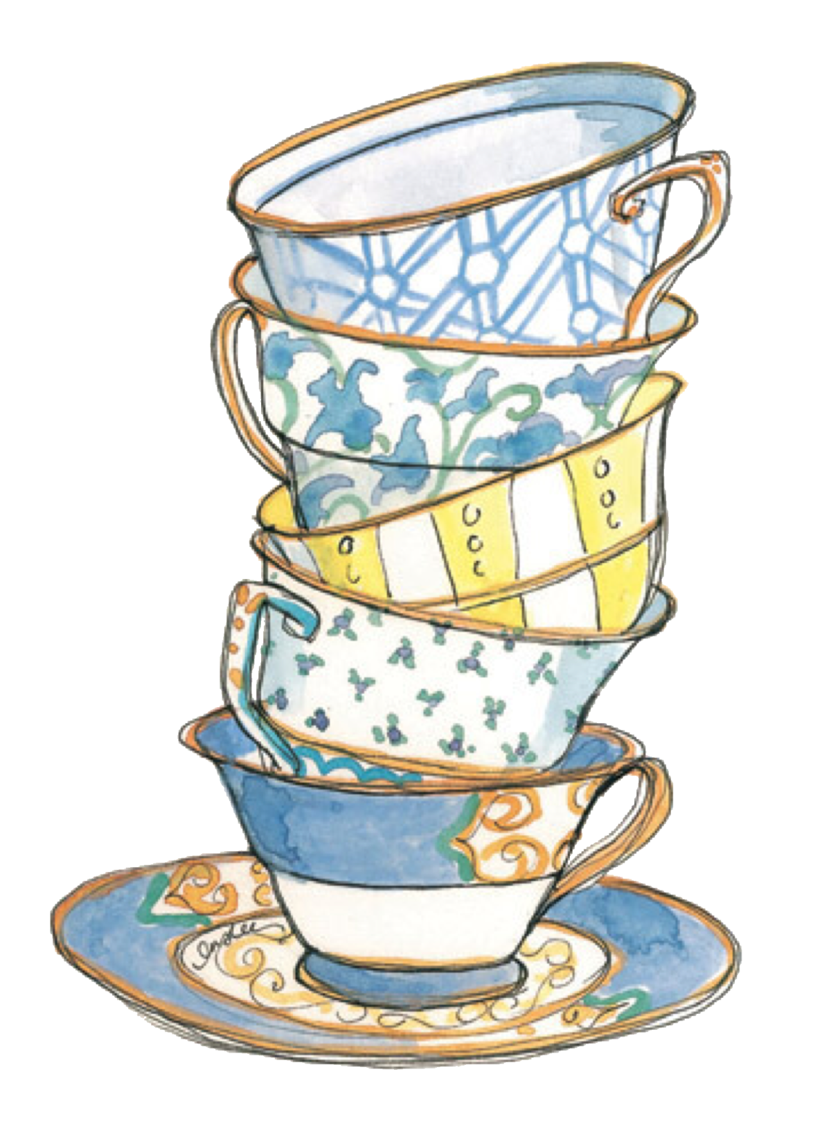 Посуда карандашом