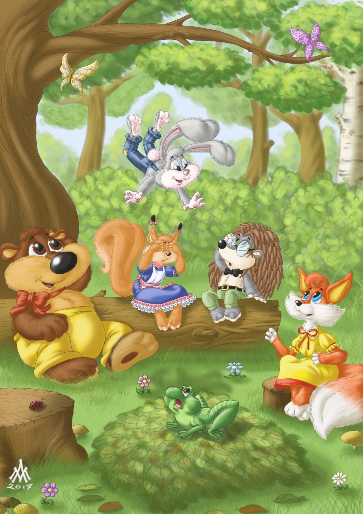 Лесная школа для зверят