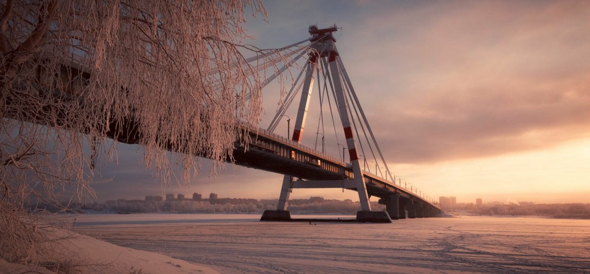Октябрьский вантовый мост в Череповце
