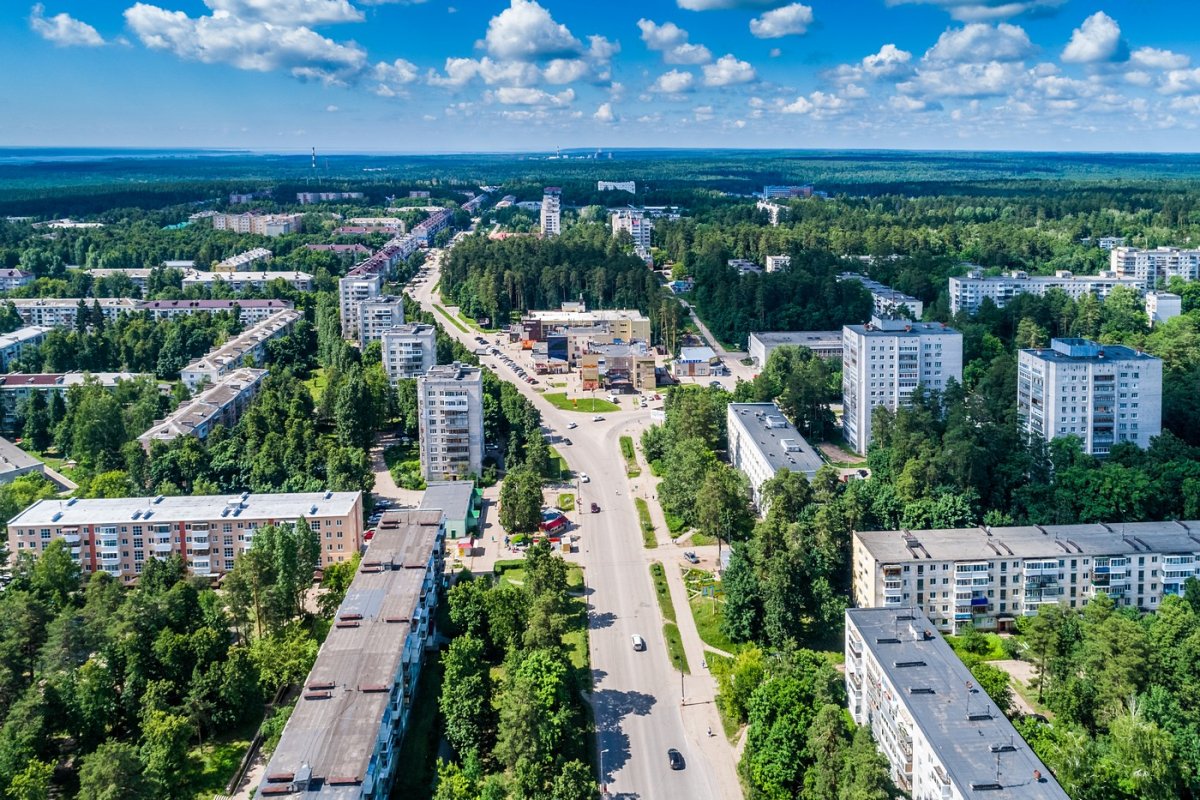 Соборная горка, Череповец вечером