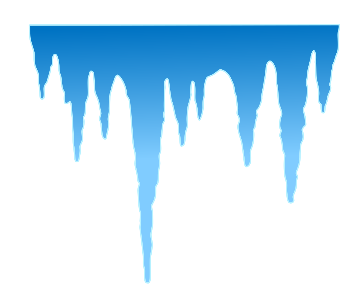 Сосульки на белом фоне