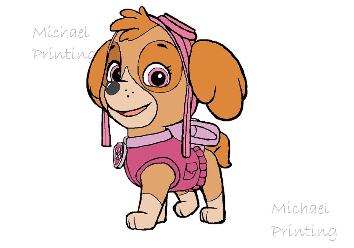 Скай Щенячий патруль на белом