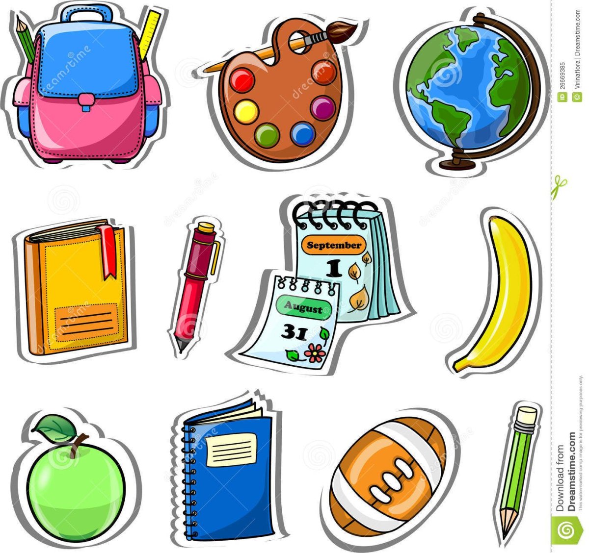 Стикеры на школьную тему