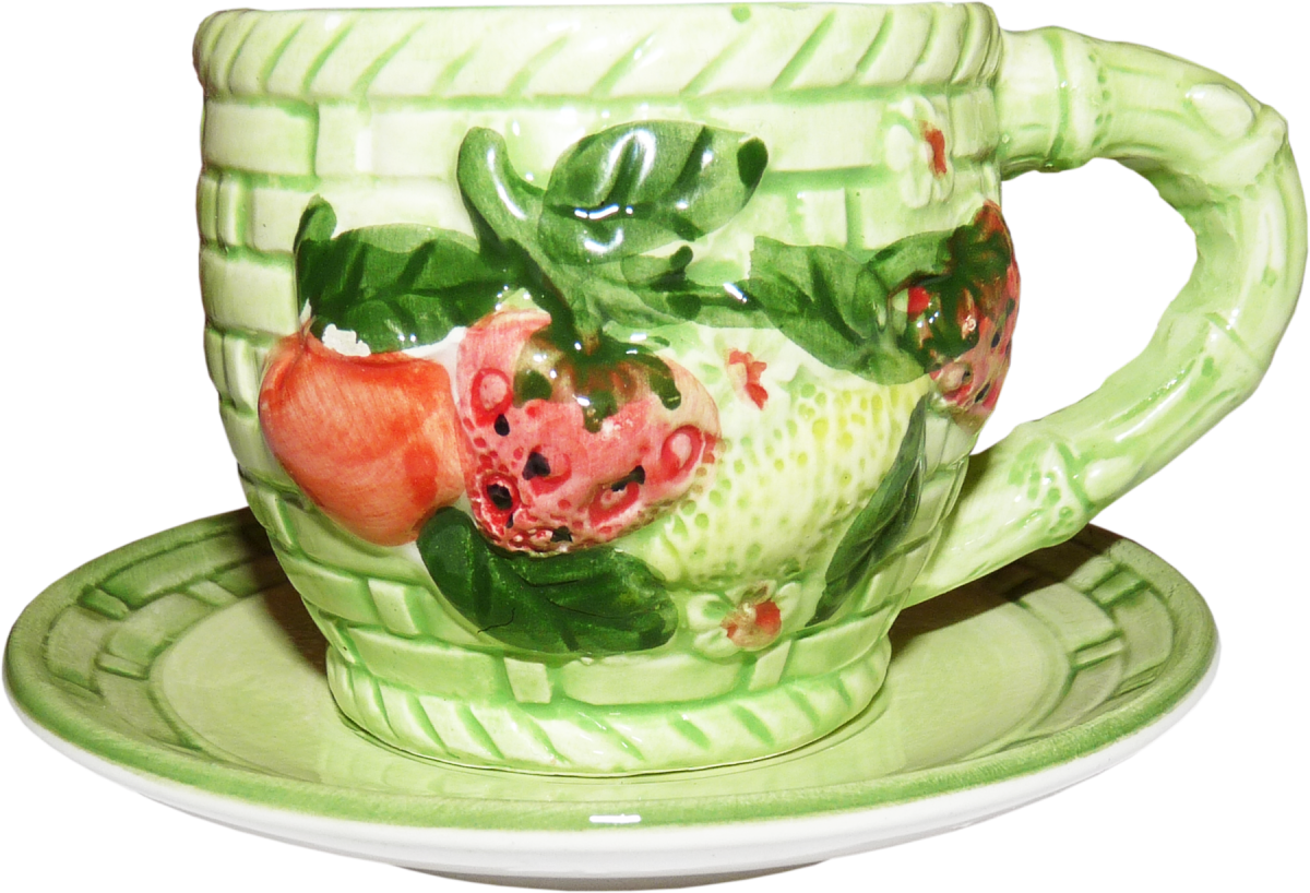 Красивая чашка на прозрачном фоне