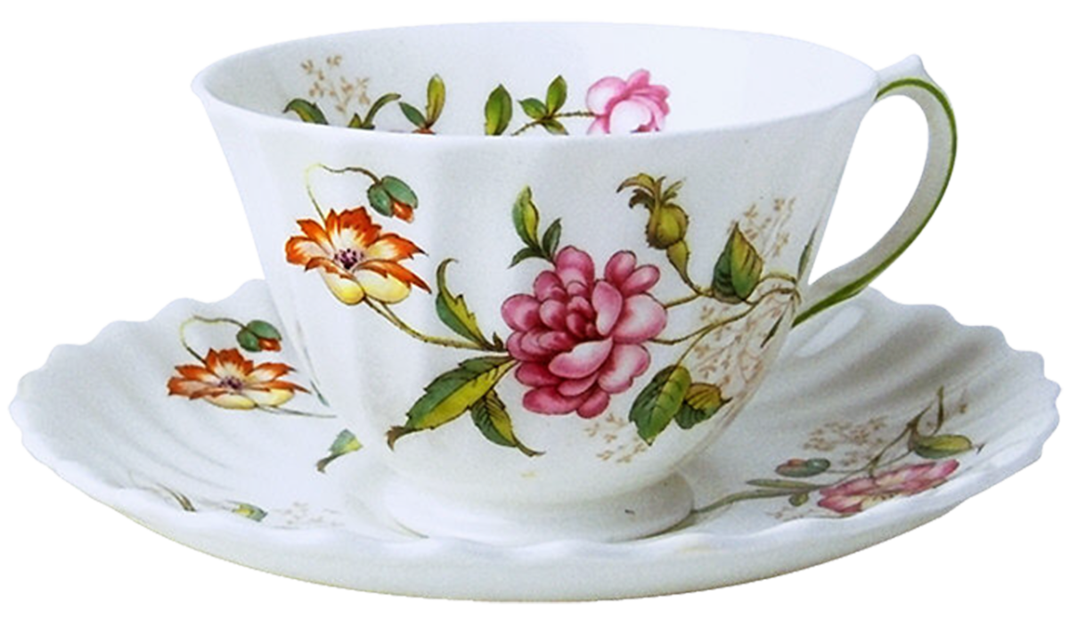 Фарфоровая чашка на прозрачном фоне