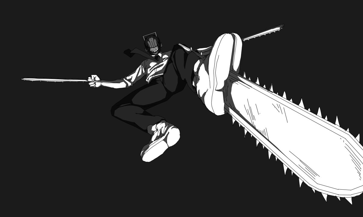 Человек бензопила эскиз