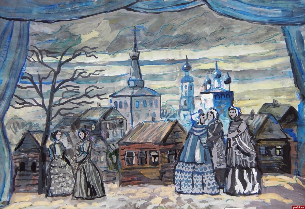 Гроза Островский иллюстрации