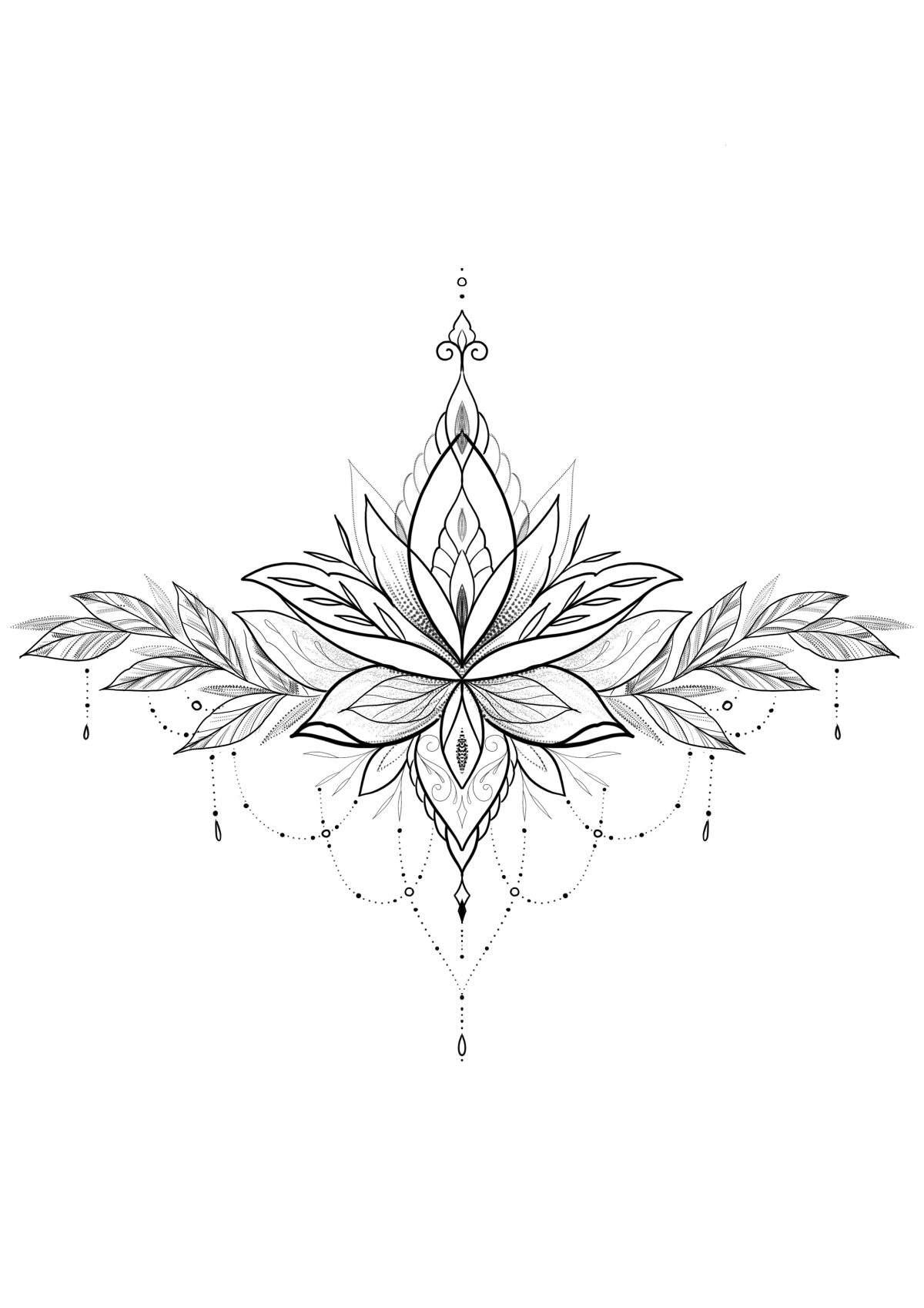 Эскиз под грудь