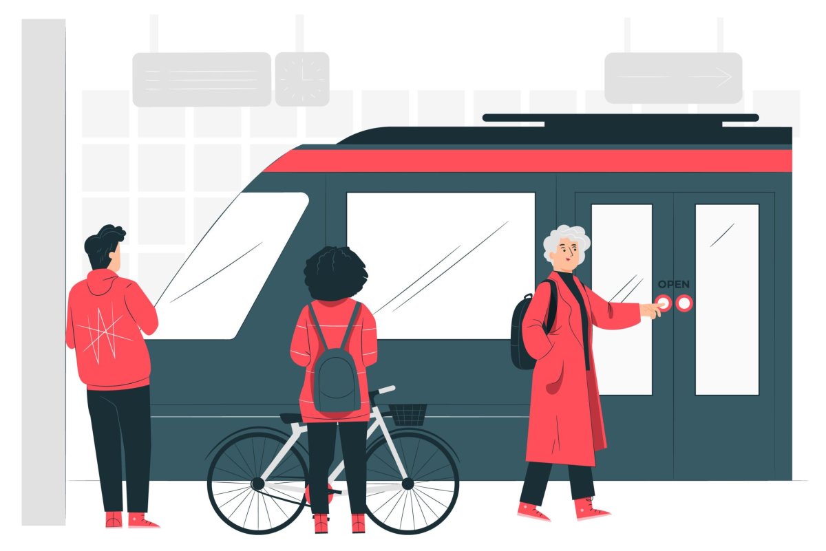 Красивый вид из поезда