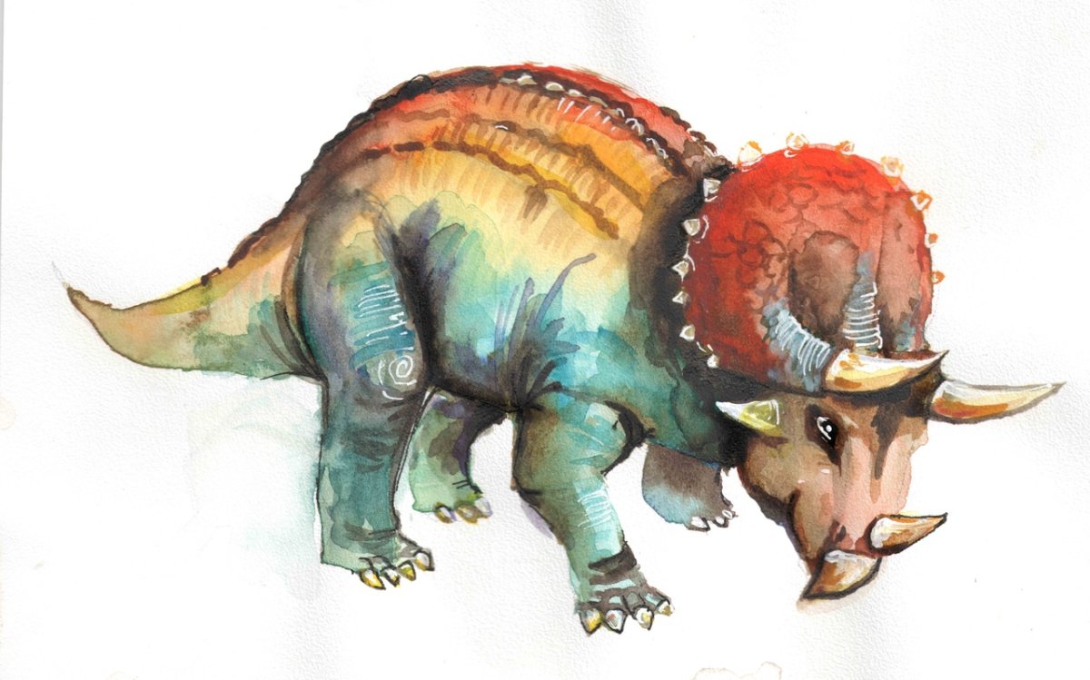 Фиолетовый Трицератопс