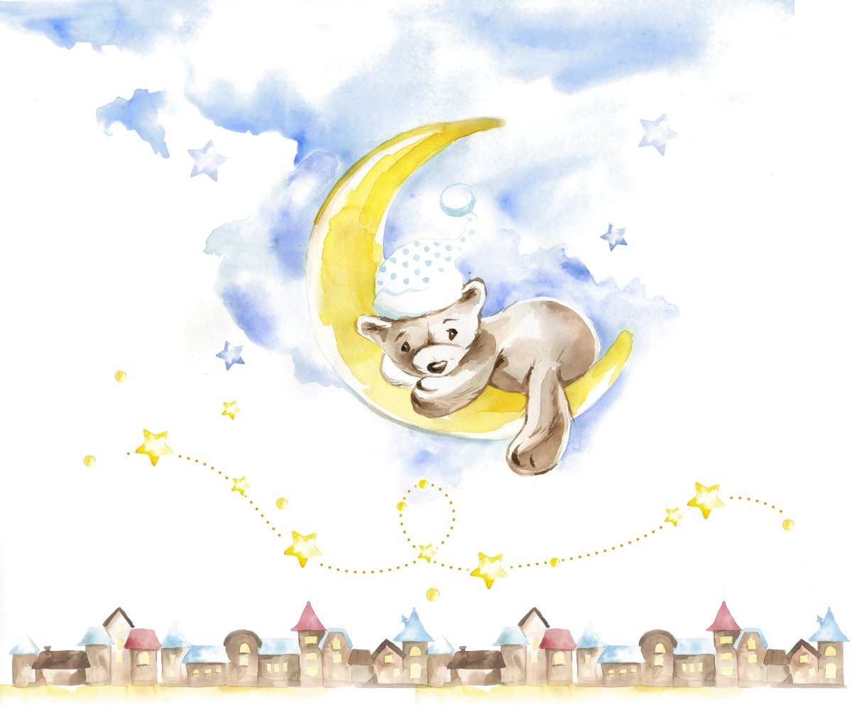 Медвежонок спит на Луне