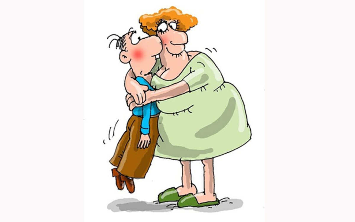 Муж и жена карикатура