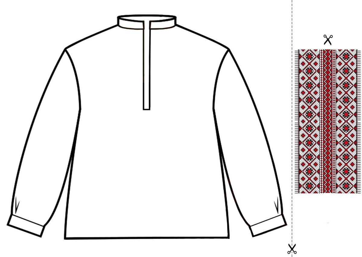 Курская народная традиционная Курская рубаха крой