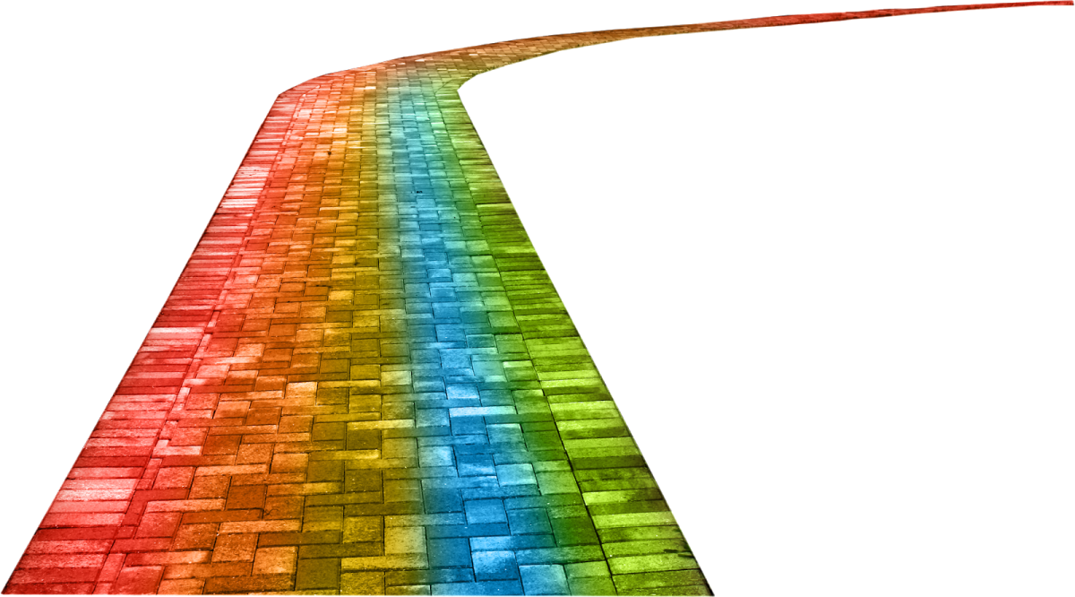 Дорога на белом фоне