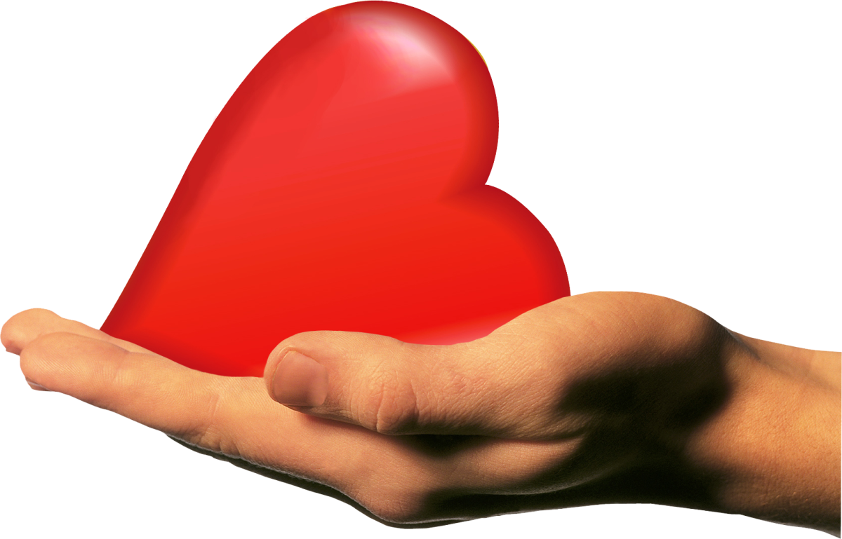 Сердечко на ладони анимация