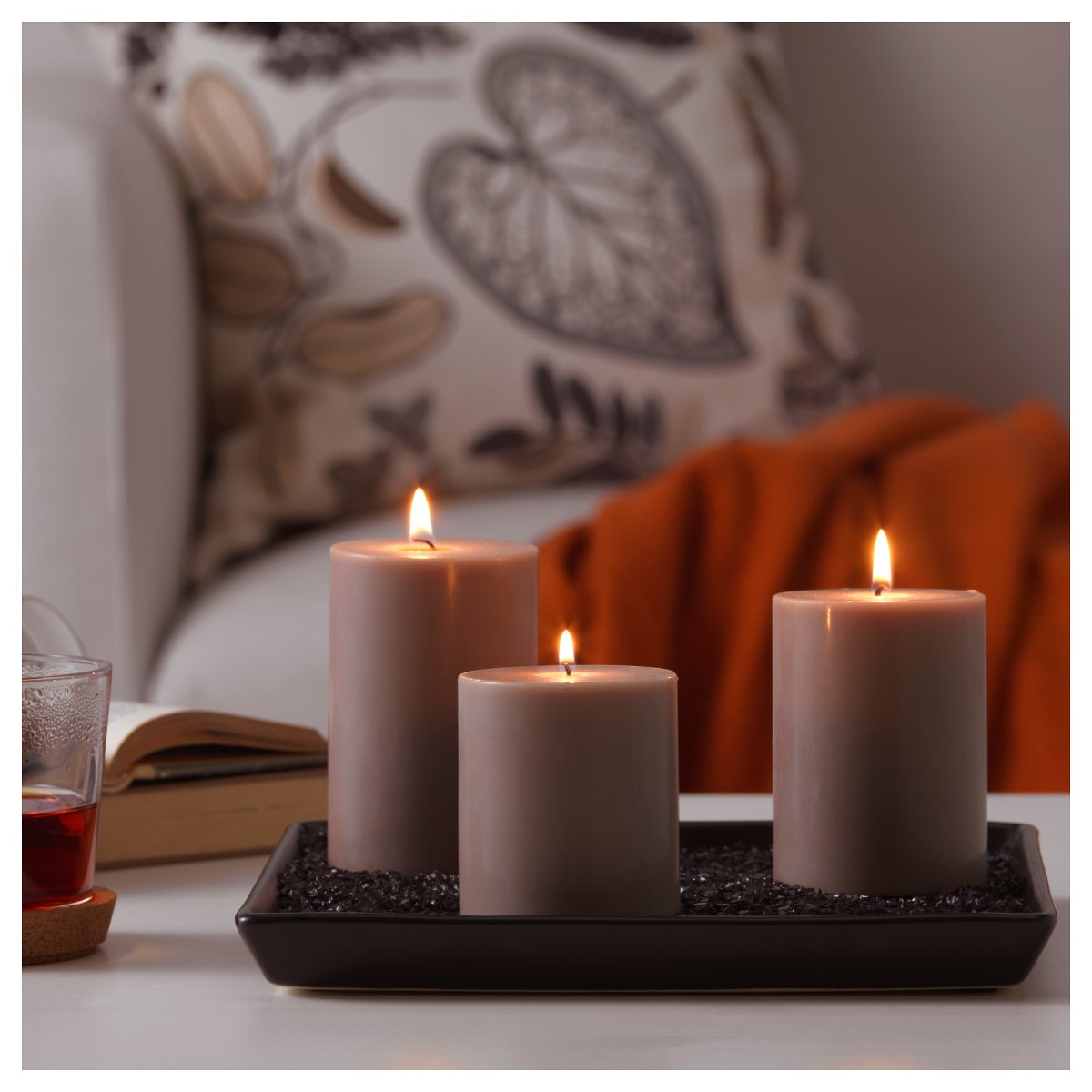 Свечи икеа 3шт ароматическая