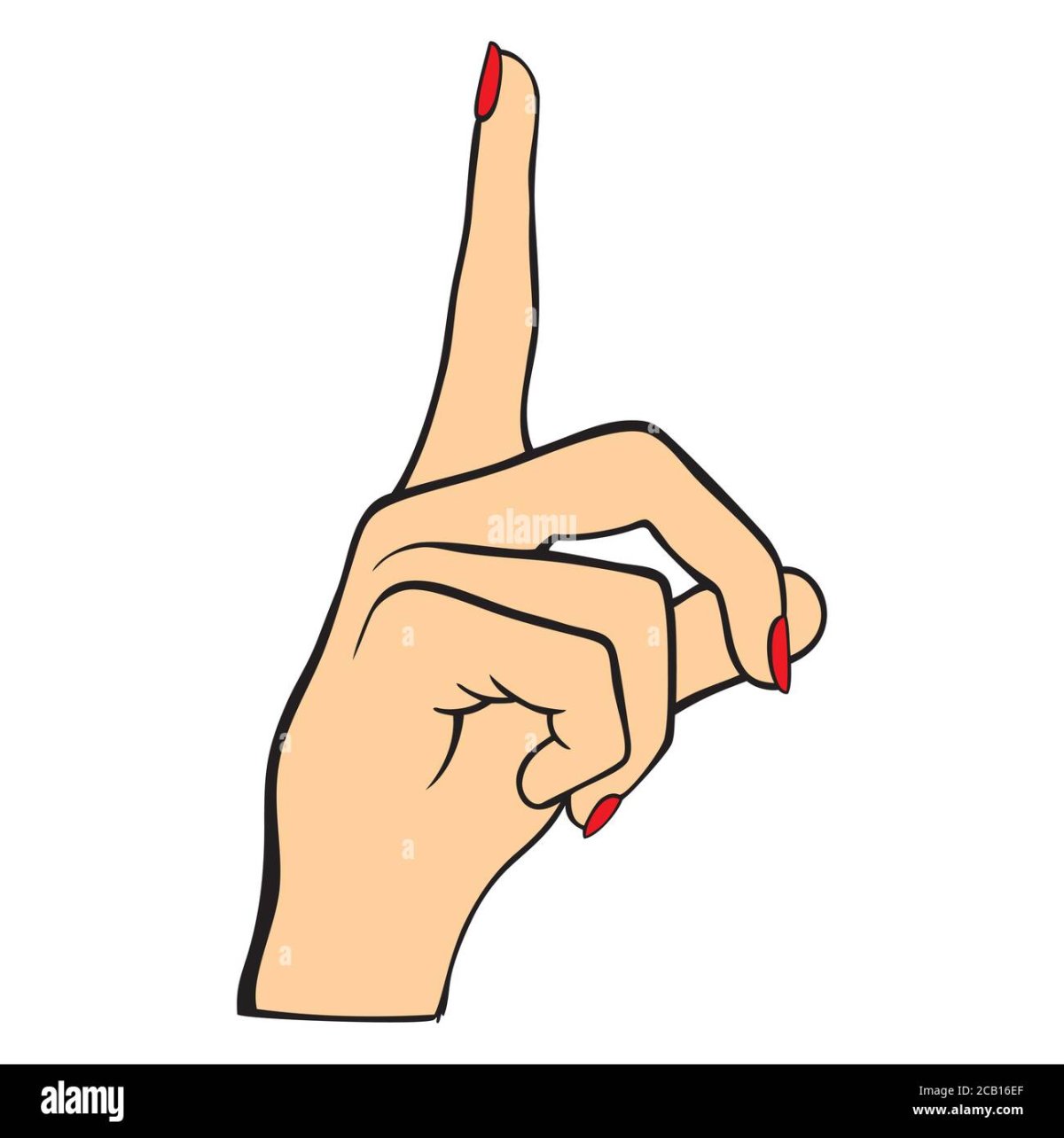 Мультяшный указательный палец